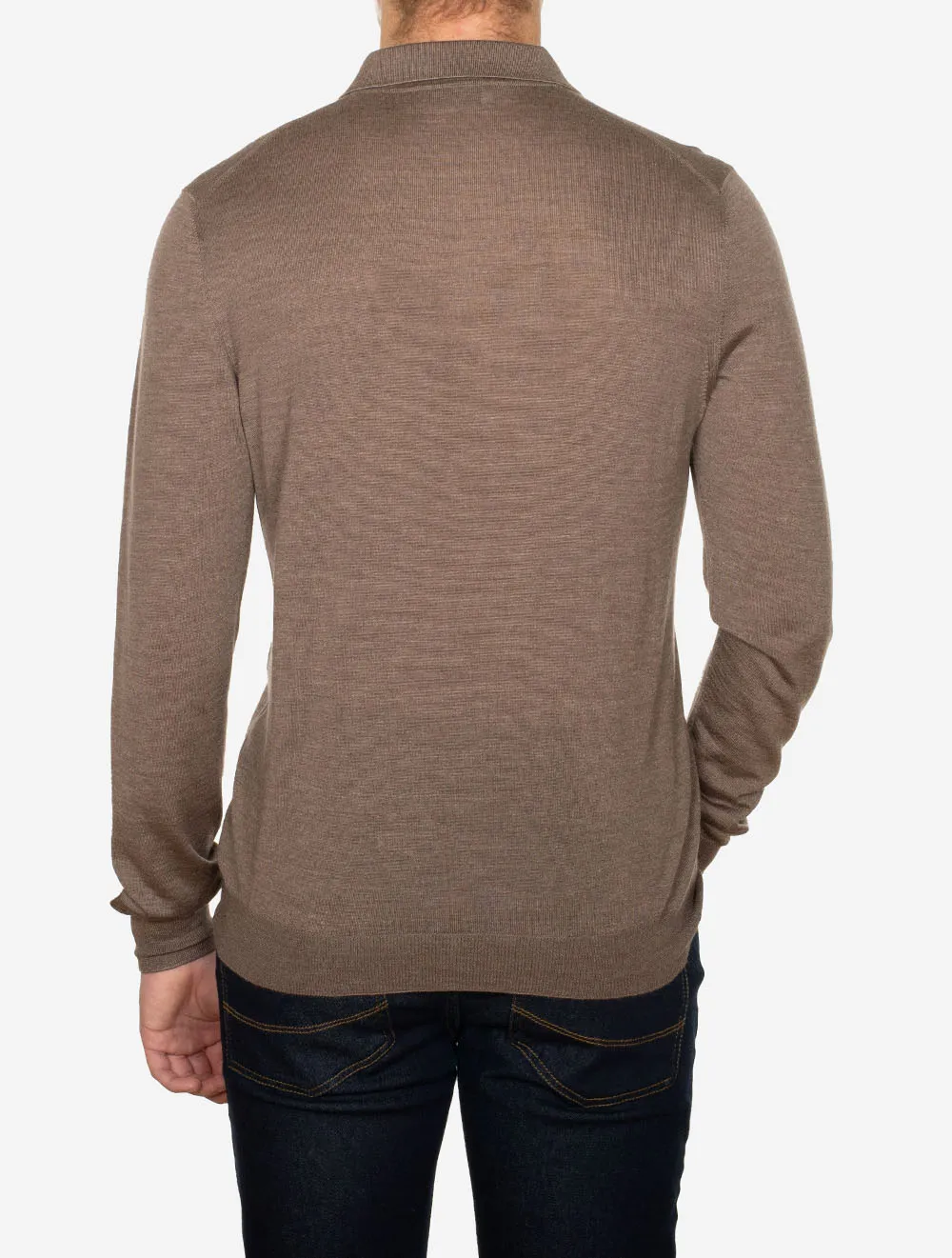 Long Sleeve Polo Brown