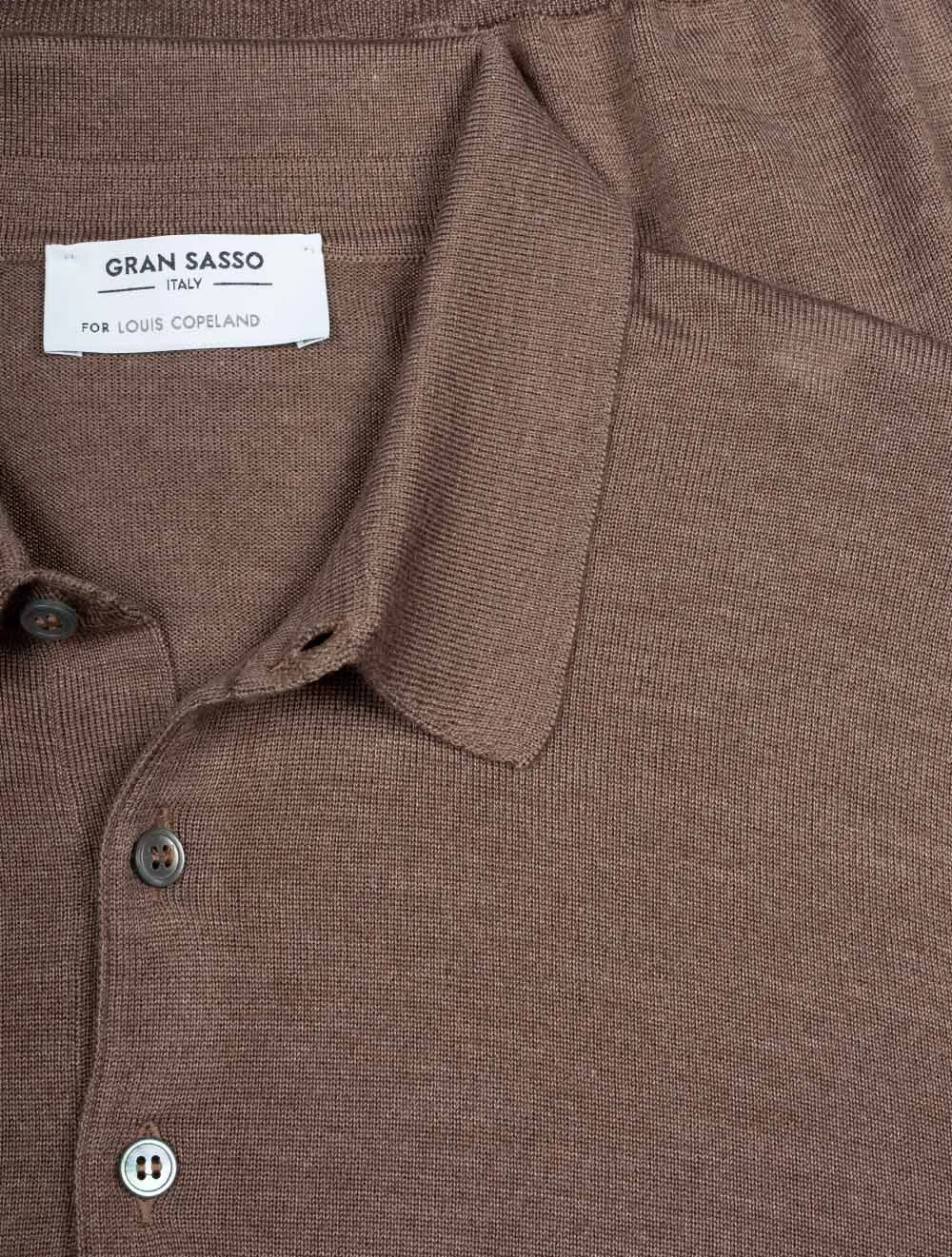 Long Sleeve Polo Brown