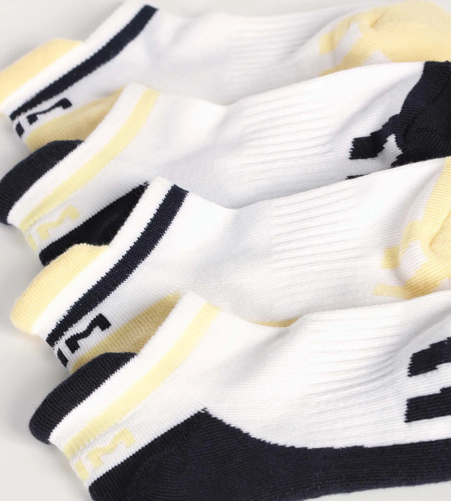 Lot de 2 paires de chaussettes unisexe retro Marine Jaune Dim Sport
