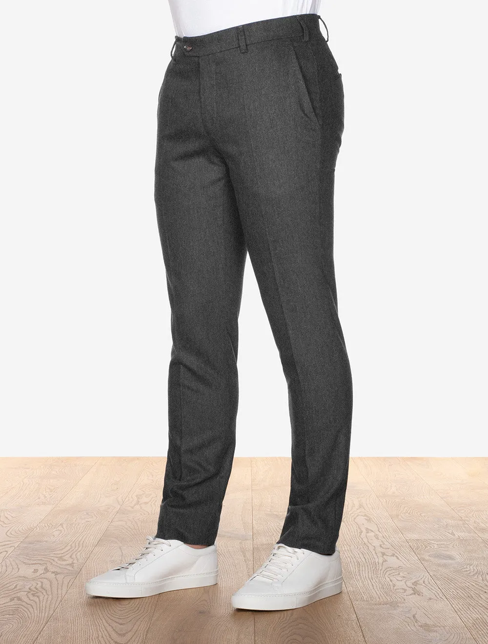 Lupus Wool Flannel Trousers Grey
