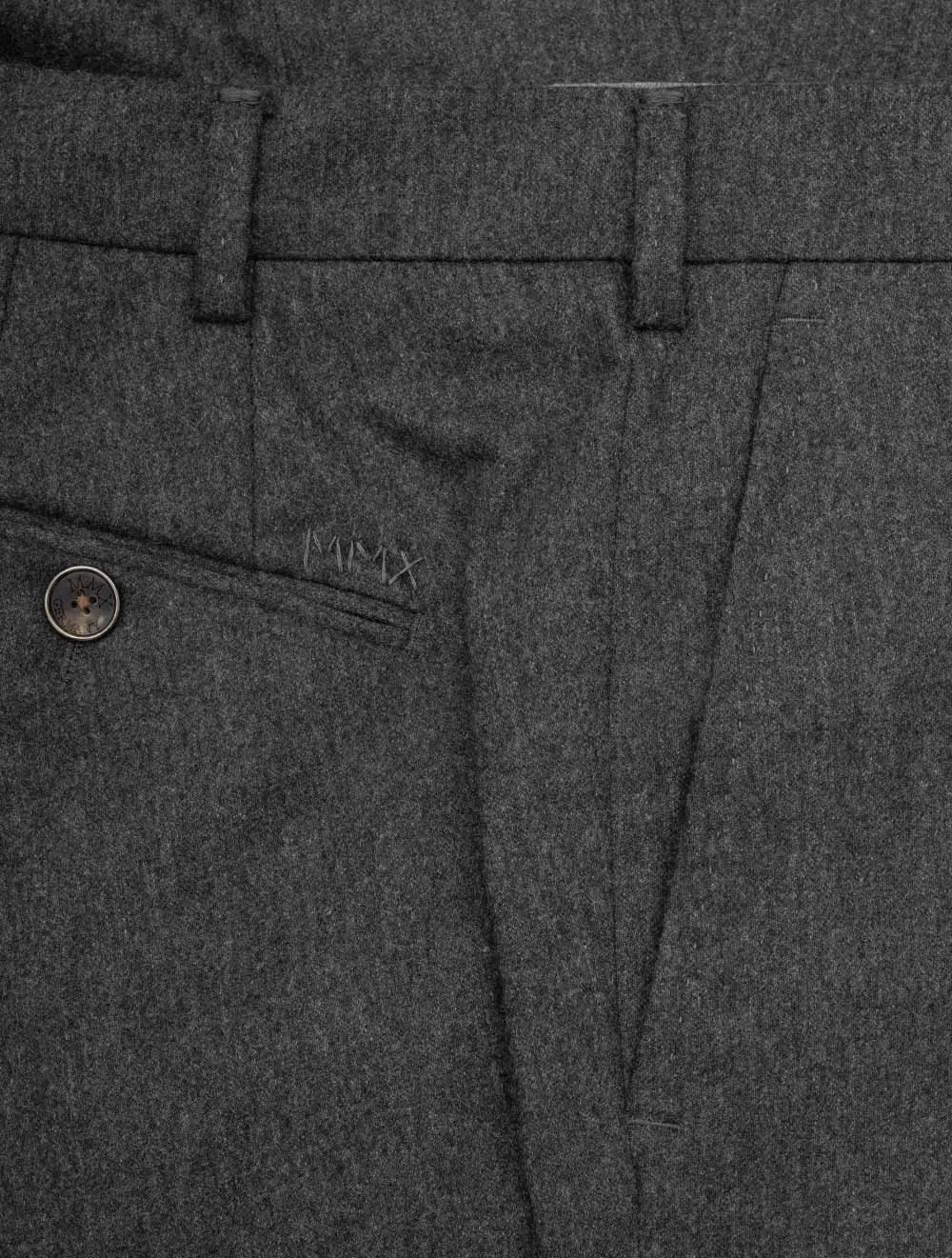 Lupus Wool Flannel Trousers Grey