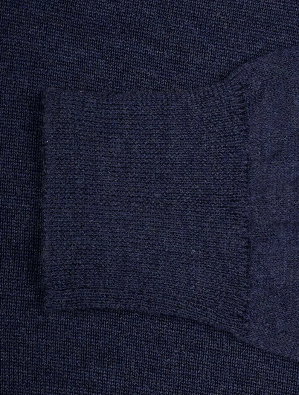 Merino Long Sleeve Polo Blue