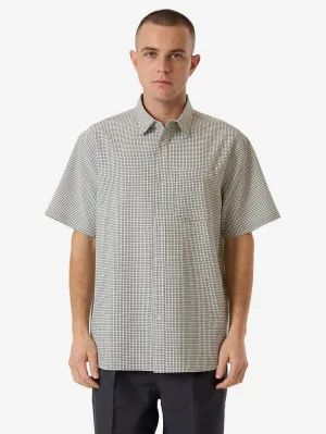 Morphing Check Short Sleeve Shirt - Light Grey