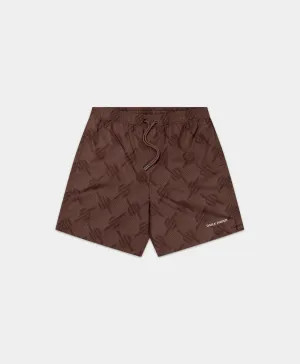 Nutmeg Dotted Monogram Swimshorts