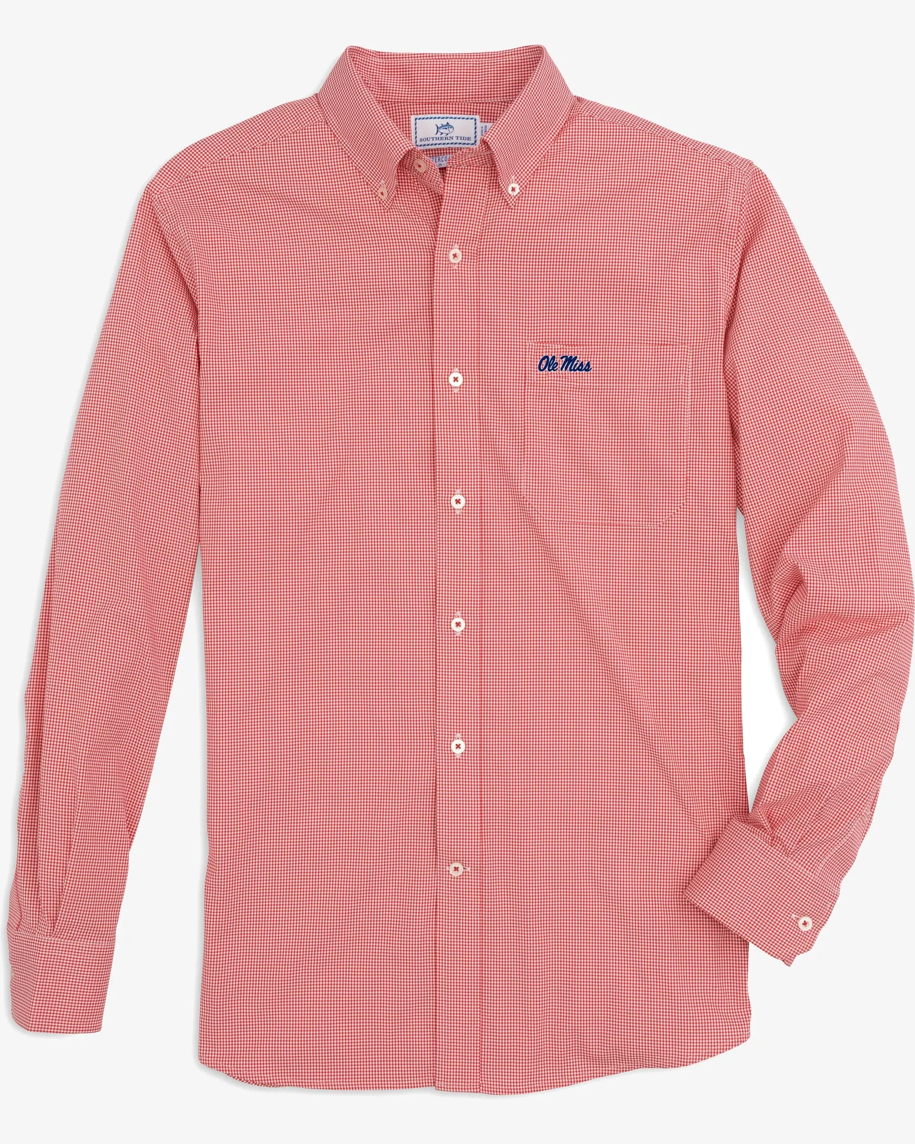 Ole Miss Rebels Gingham Button Down Shirt