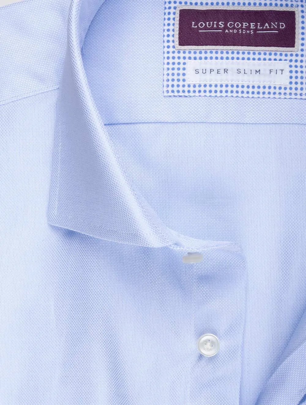 Pinpoint Super Slim Single Cuff Shirt Blue