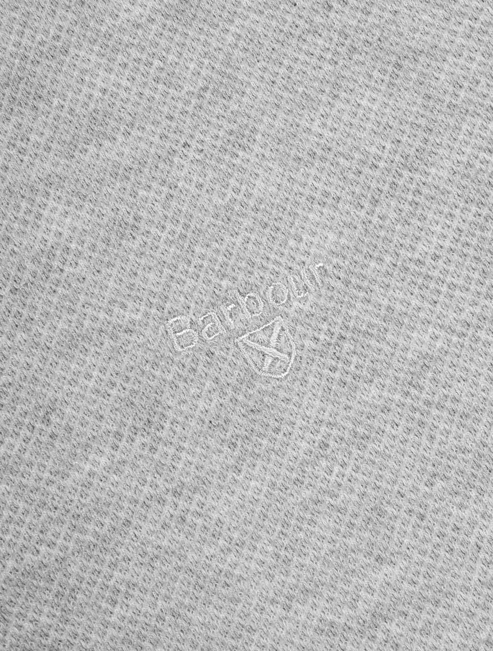 Pique Interlock Cotton Half-Zip Sweatshirt Grey