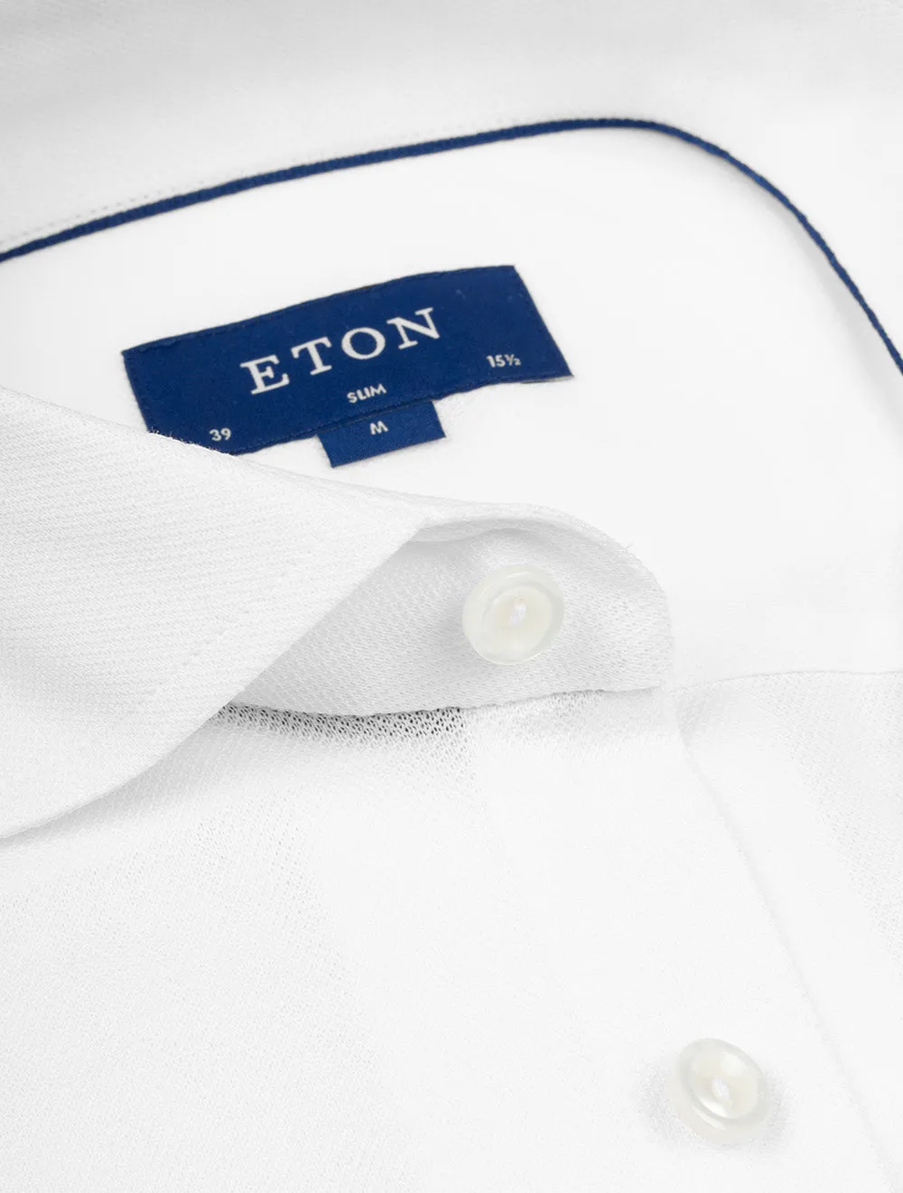 Pique Jersey Slim Fit Shirt White