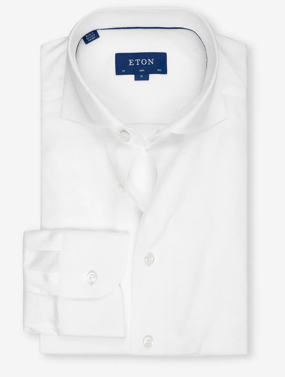 Pique Jersey Slim Fit Shirt White