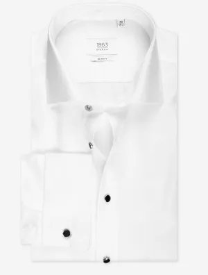 Plain Cotton Slim Fit Dress Shirt White