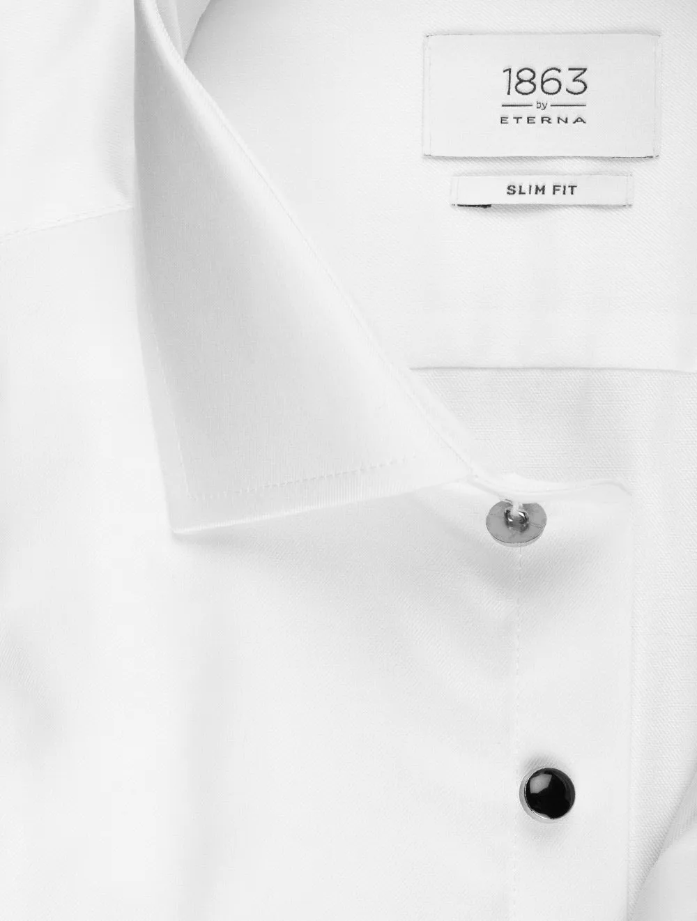 Plain Cotton Slim Fit Dress Shirt White