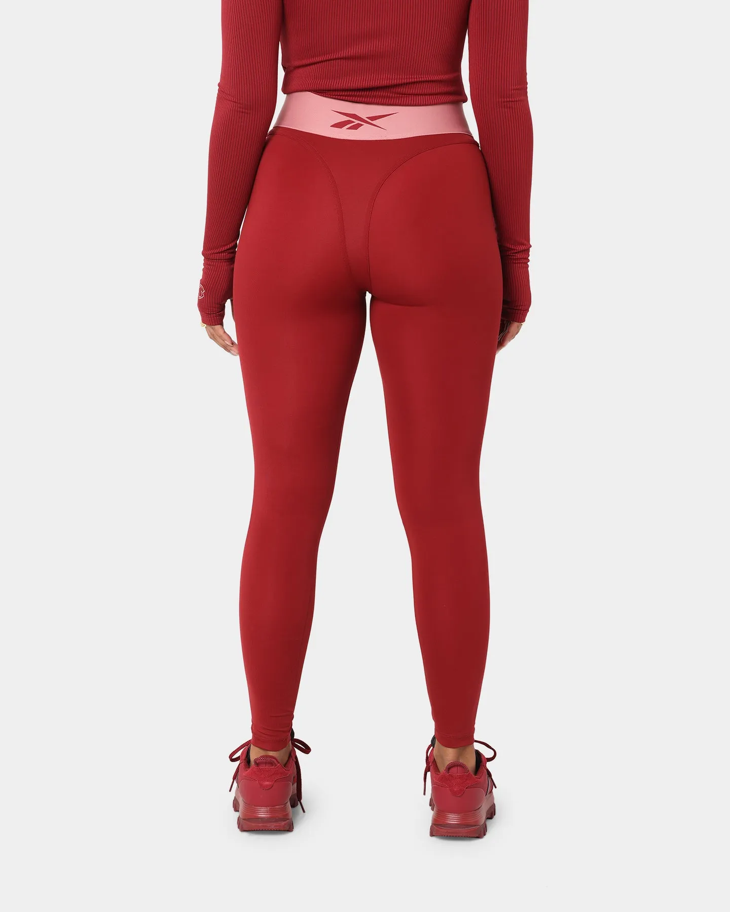 Reebok Women's Cardi B X Reebok Tights Triathlon Red