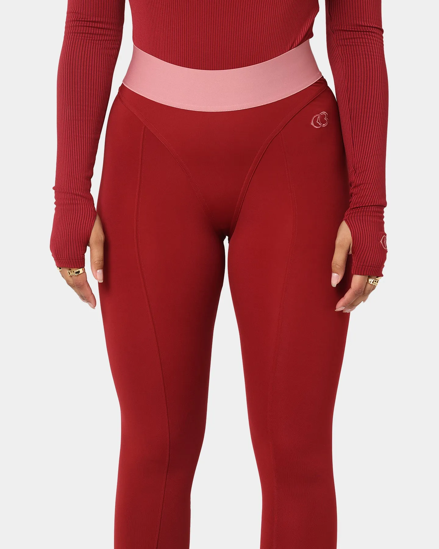 Reebok Women's Cardi B X Reebok Tights Triathlon Red