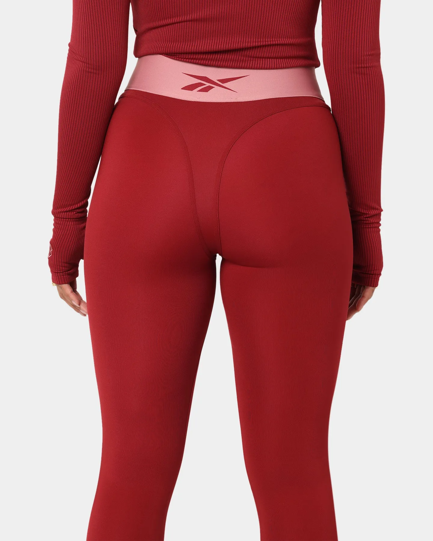 Reebok Women's Cardi B X Reebok Tights Triathlon Red