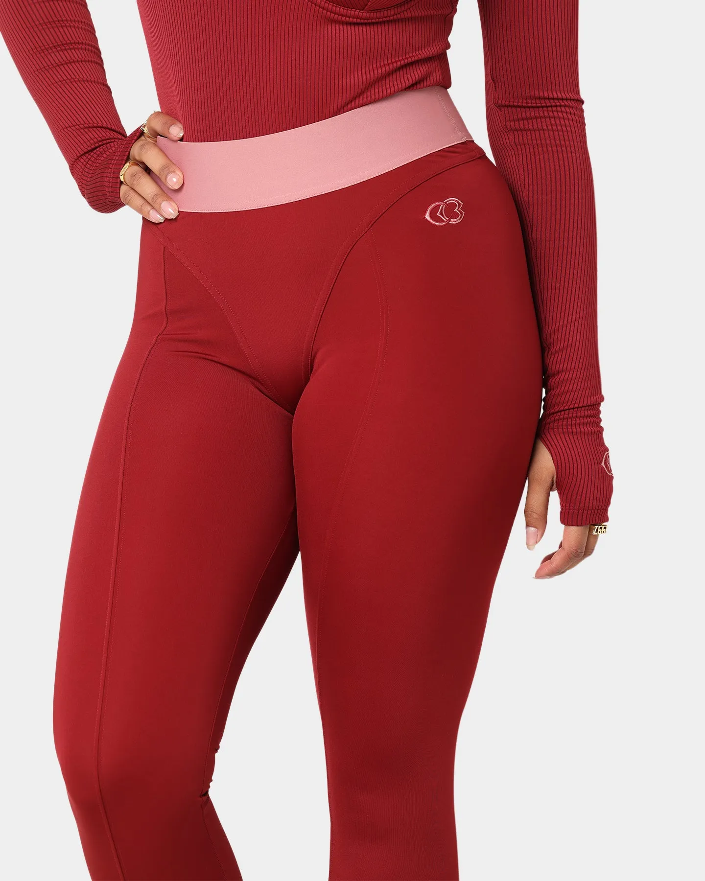Reebok Women's Cardi B X Reebok Tights Triathlon Red