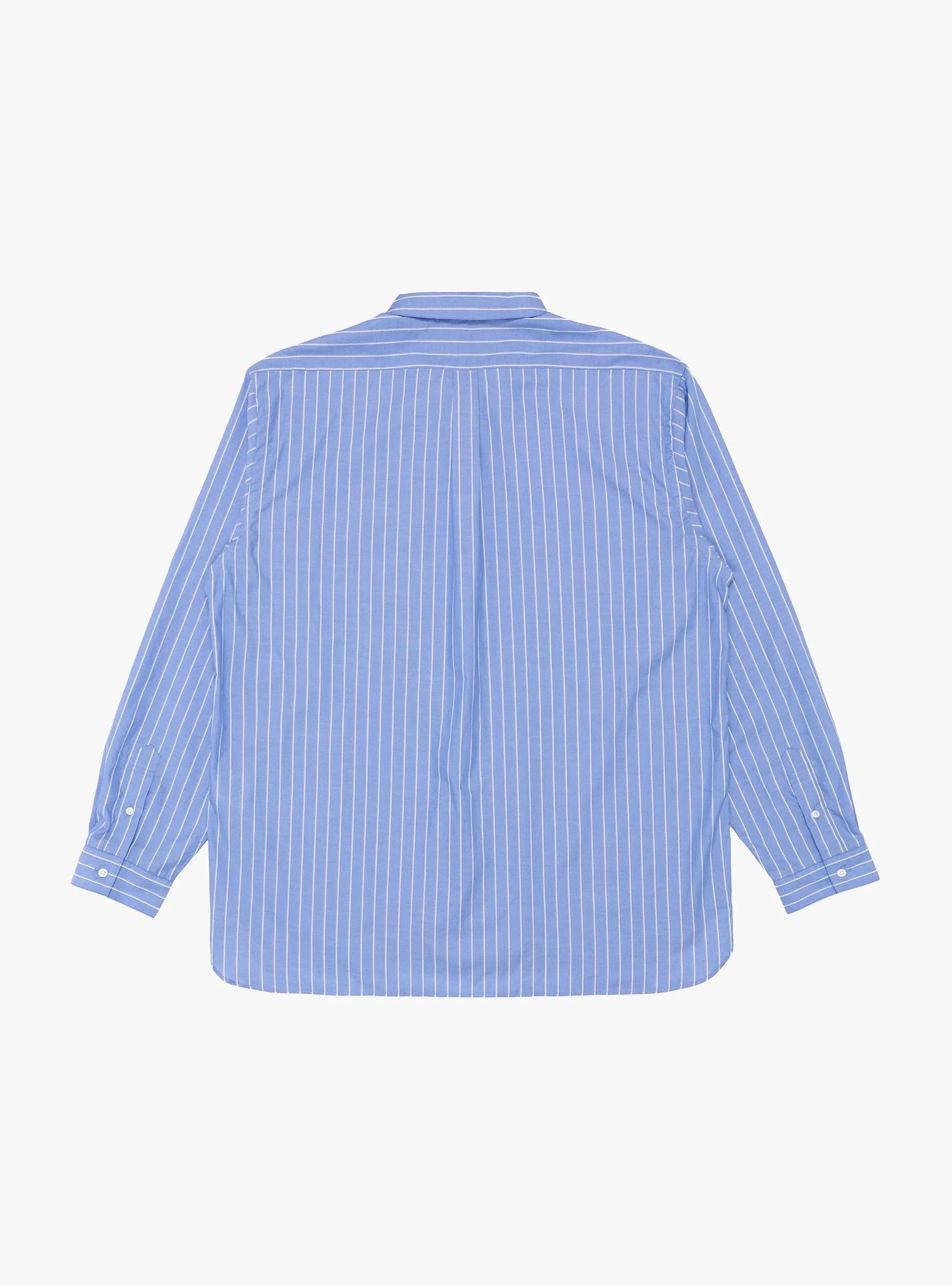 Regular Collar Shirt Blue Stripe