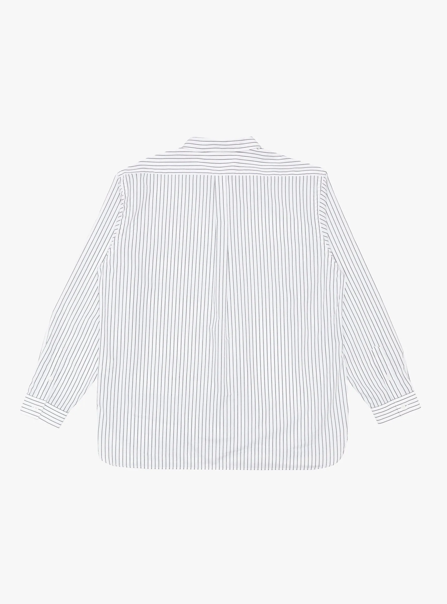 Regular Collar Shirt White Stripe