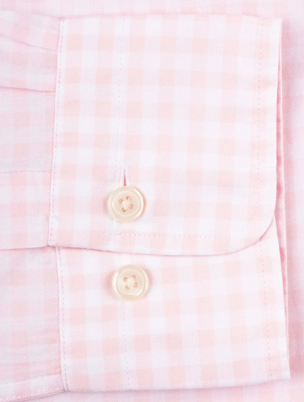Regular Fit Poplin Gingham Shirt Light Pink