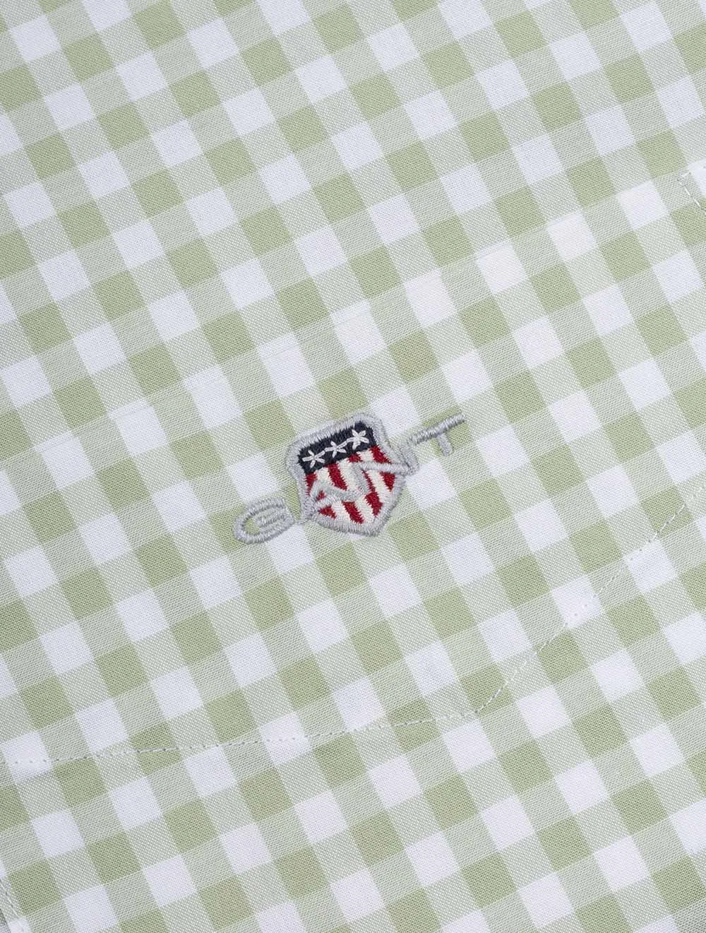 Regular Fit Poplin Gingham Shirt Milky Matcha