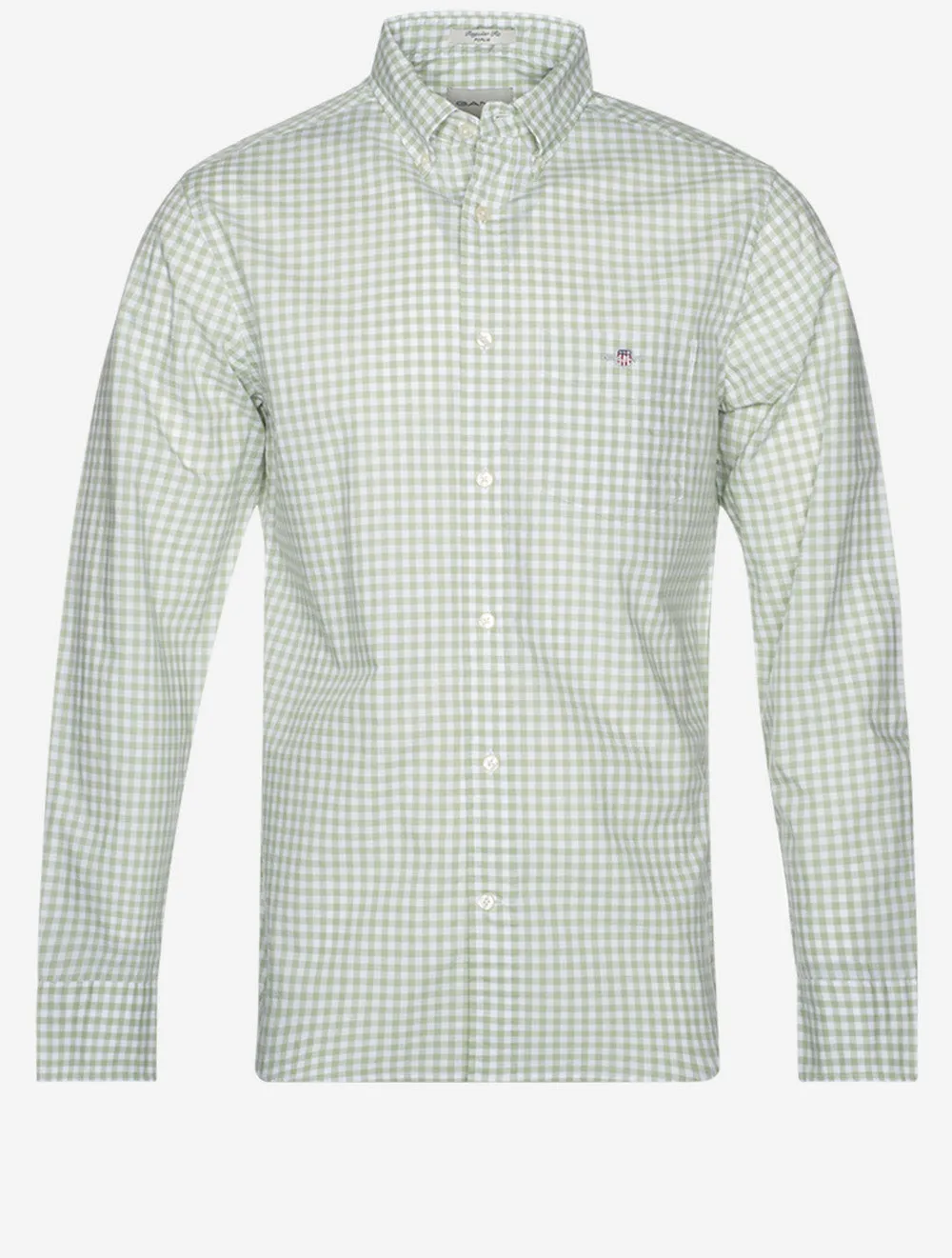 Regular Fit Poplin Gingham Shirt Milky Matcha