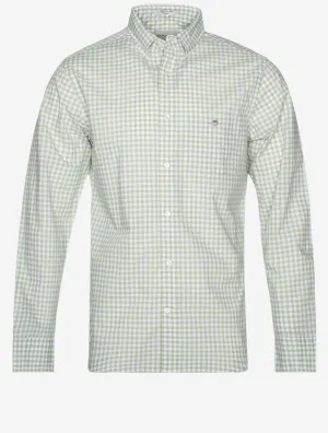 Regular Fit Poplin Gingham Shirt Milky Matcha