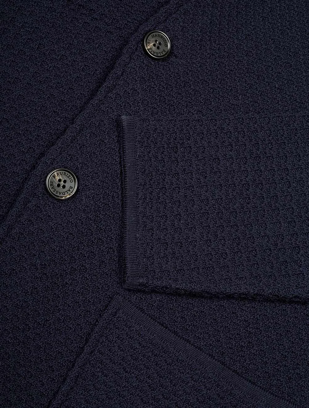 Ribbed Basket Weave Swacket Navy