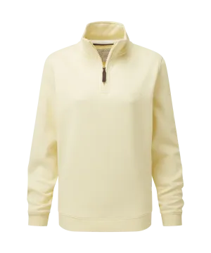 Sennen Cove Quarter Zip Sweatshirt - Pale Lemon