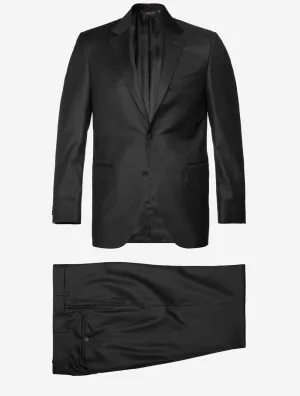 Sharkskin Wool Suit Grey