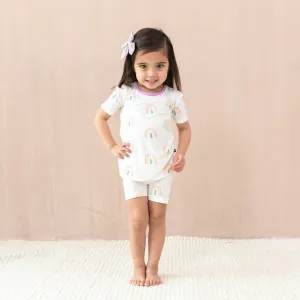 Short Sleeve Pajamas in Poi Rainbow