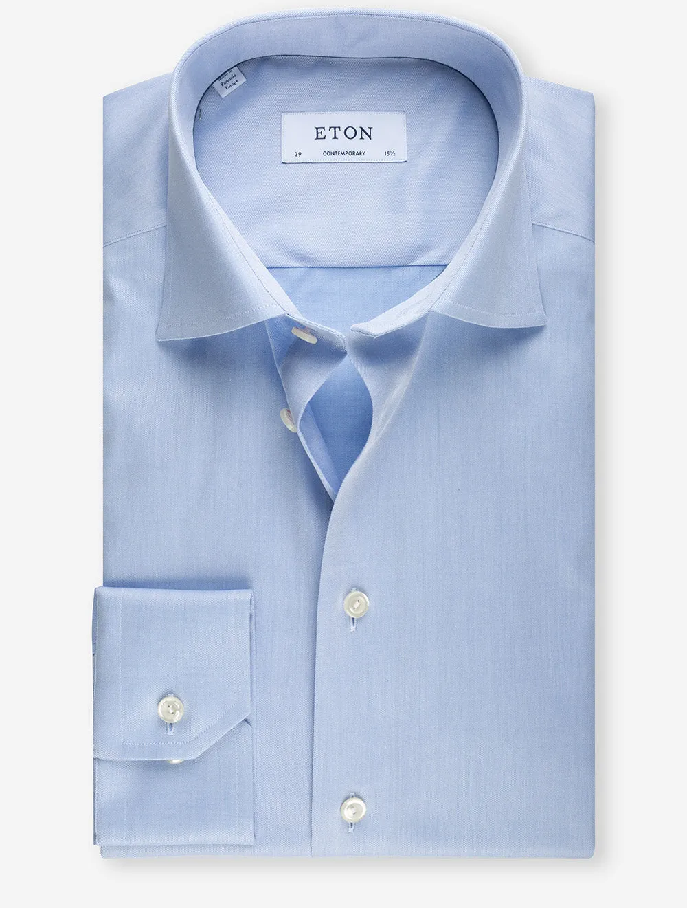 Single Cuff Contemporary Fit Shirt Blue