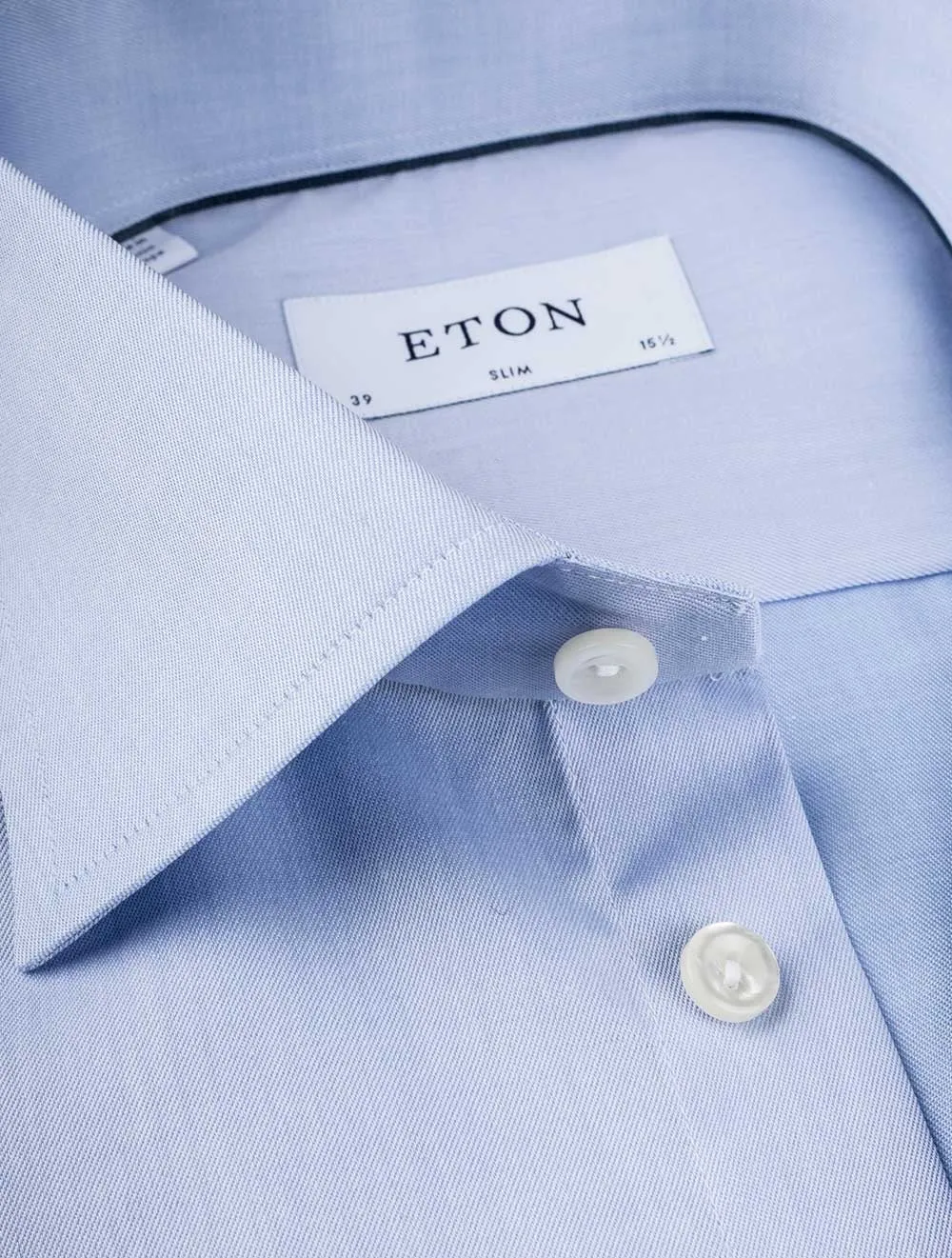 Single Cuff Slim Fit Shirt Blue