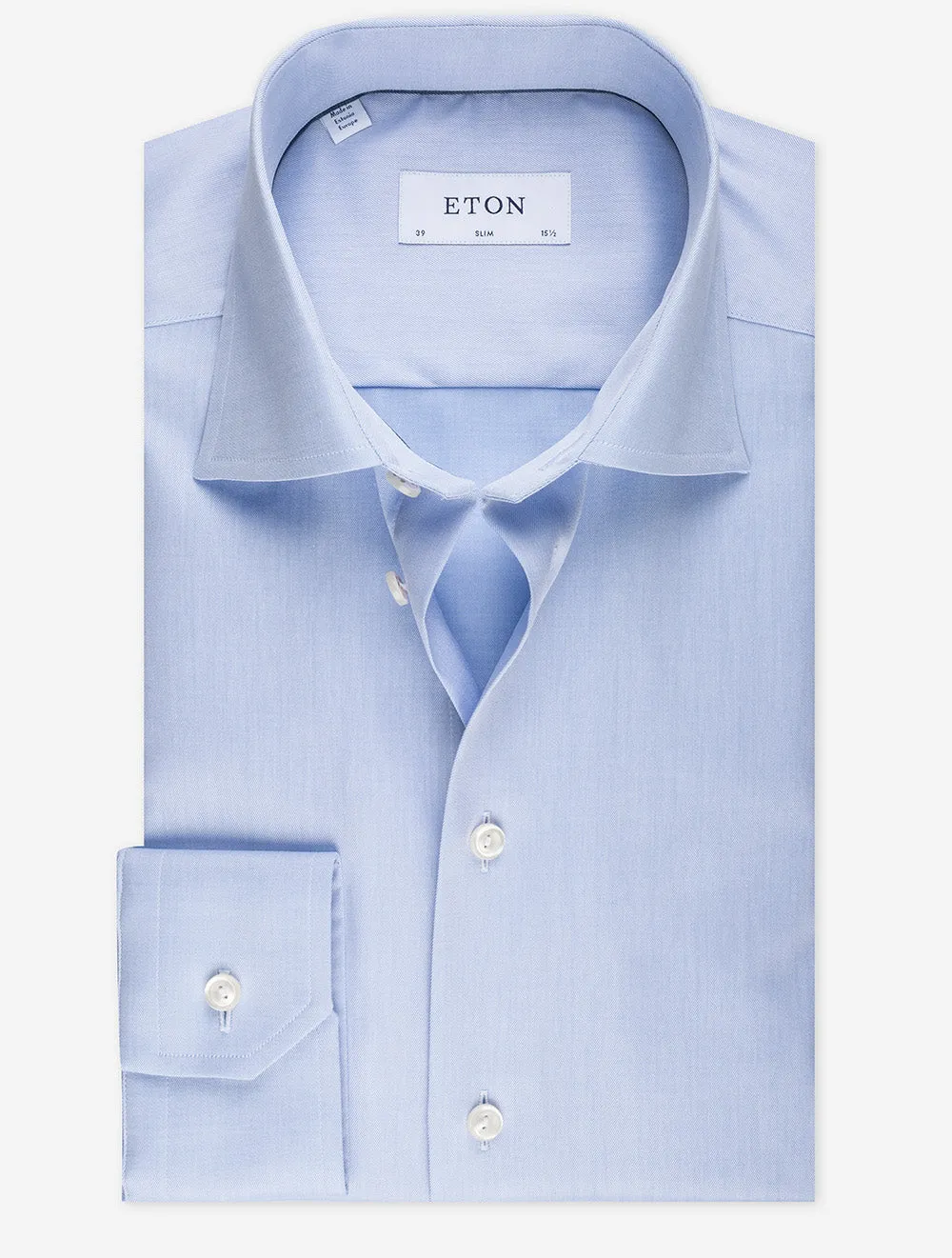 Single Cuff Slim Fit Shirt Blue
