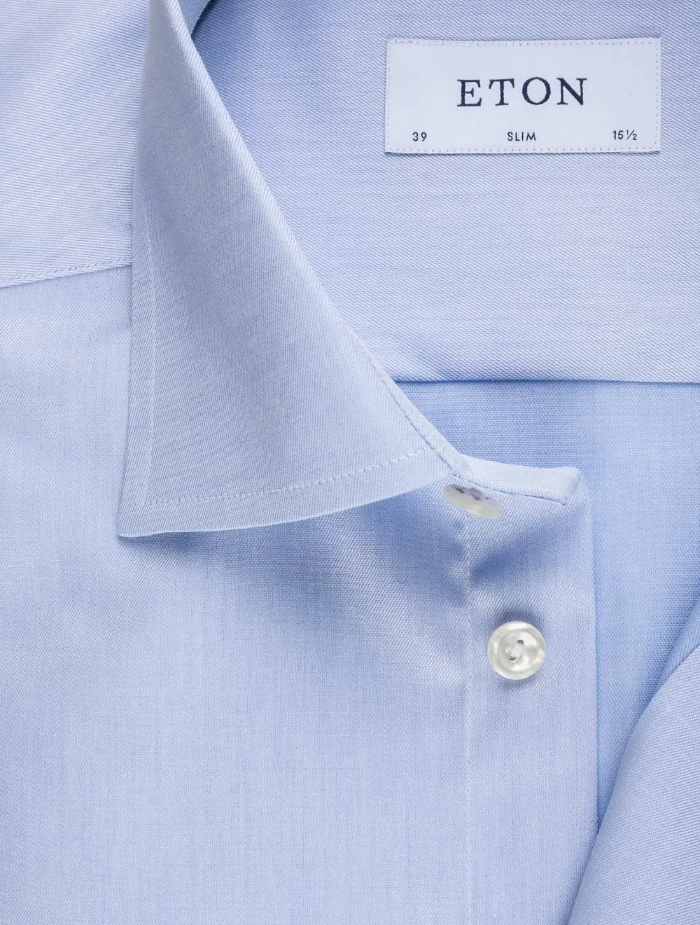 Single Cuff Slim Fit Shirt Blue