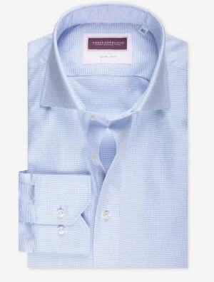 Slim Fit Nailhead Single Cuff Blue