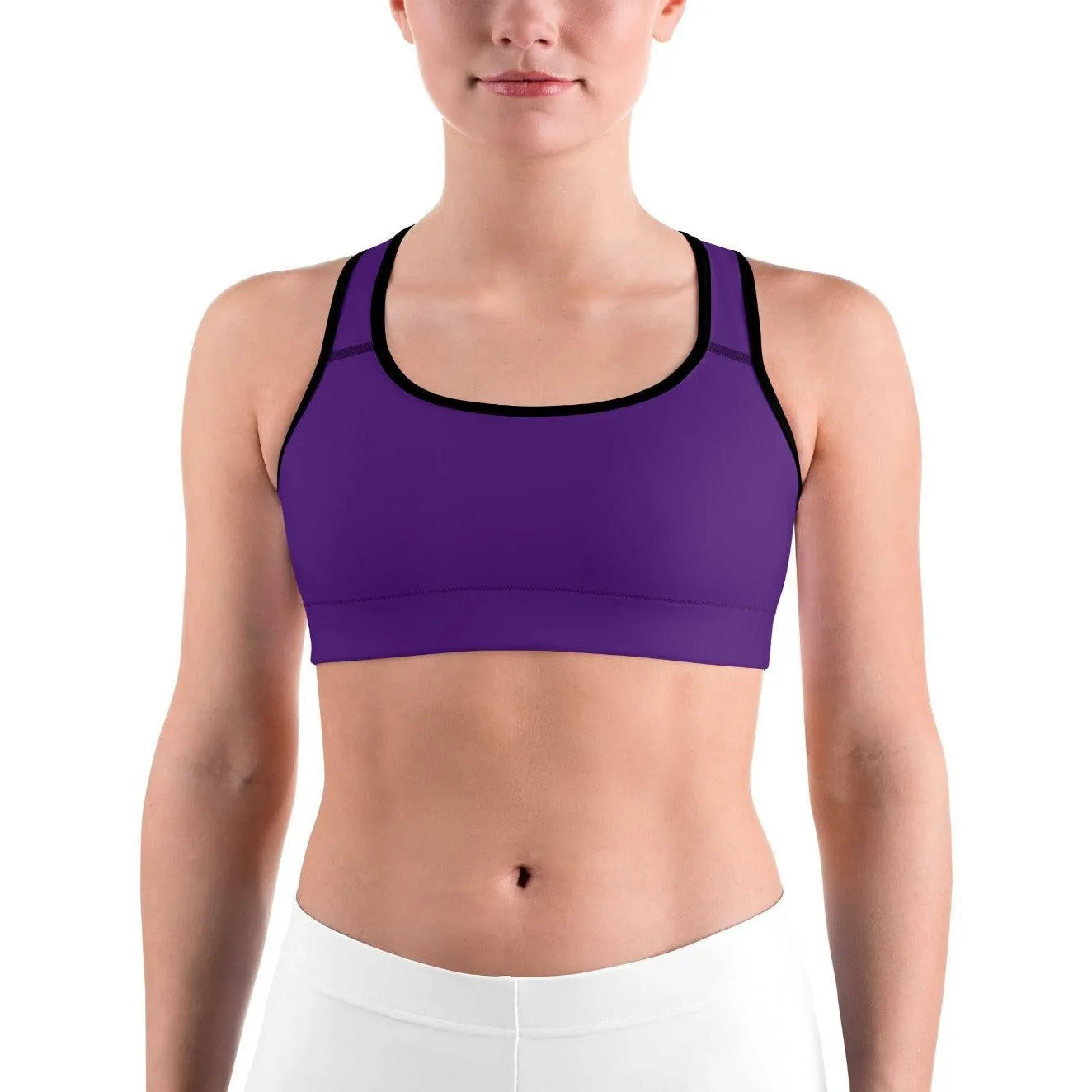 Solid Deep Purple Sports bra