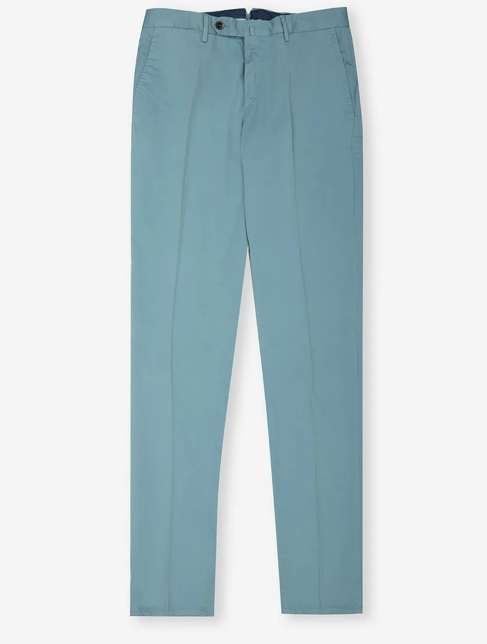 Stretch Cotton Chino Duck Egg