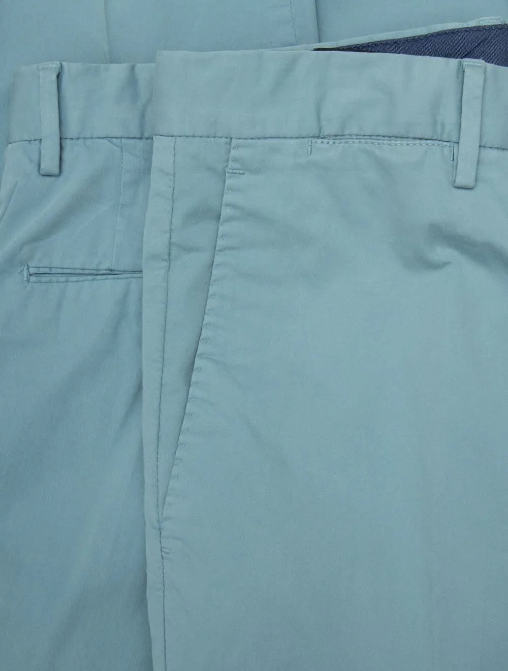 Stretch Cotton Chino Duck Egg