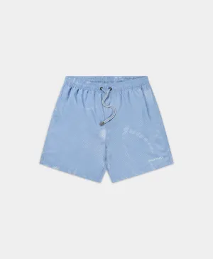 Subdued Blue Braids Swim Short
