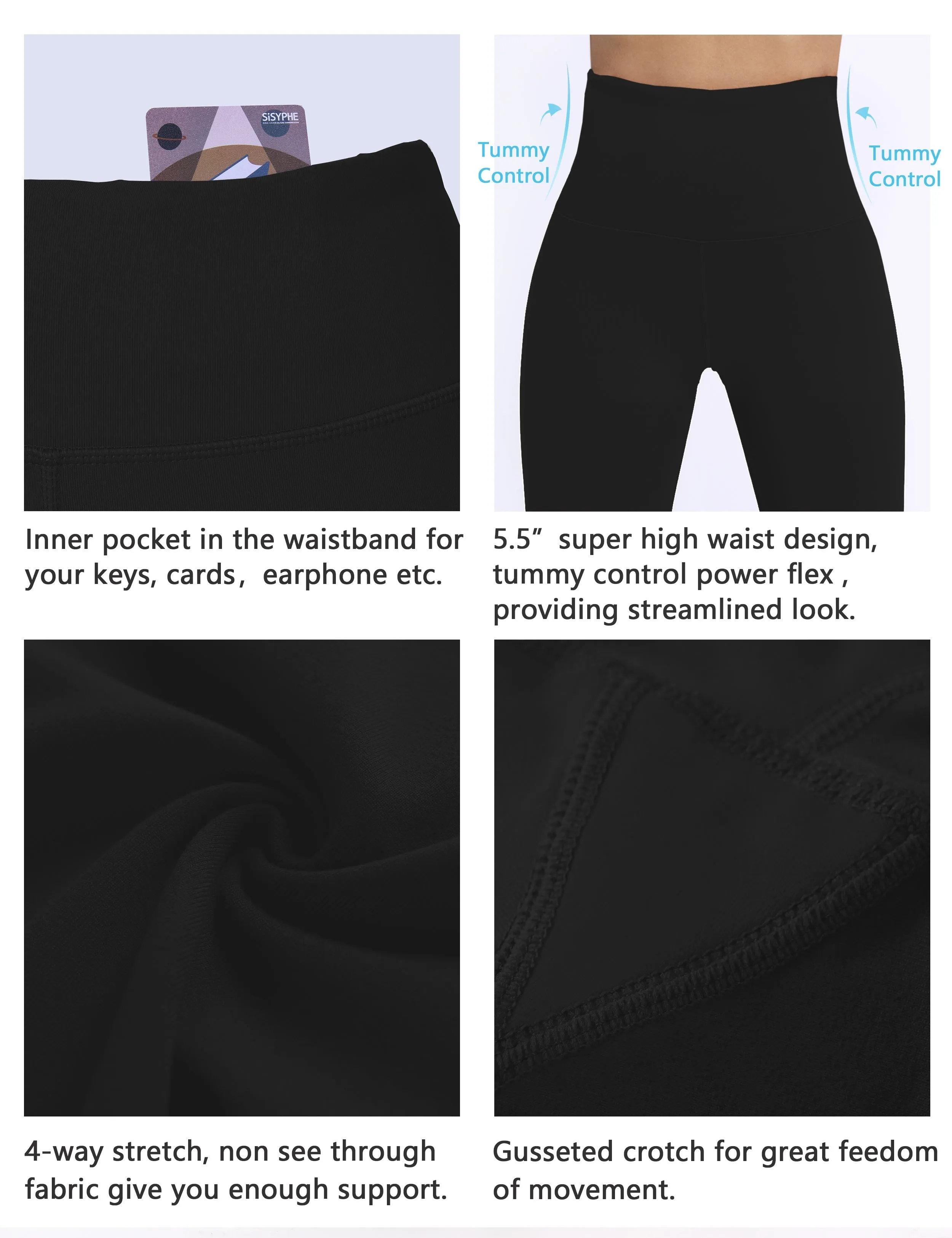 Super High Waist Running Pants black_Running