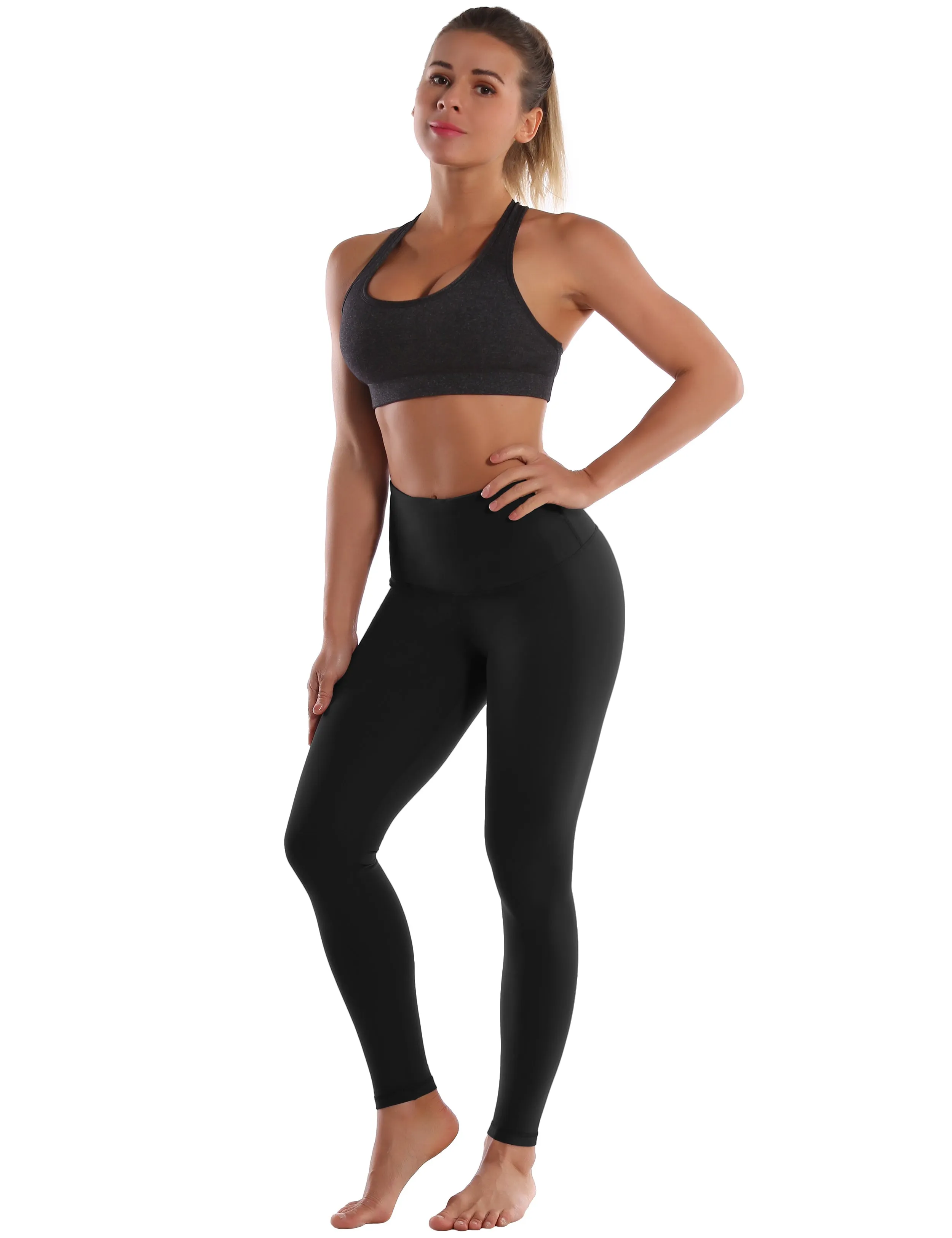 Super High Waist Running Pants black_Running