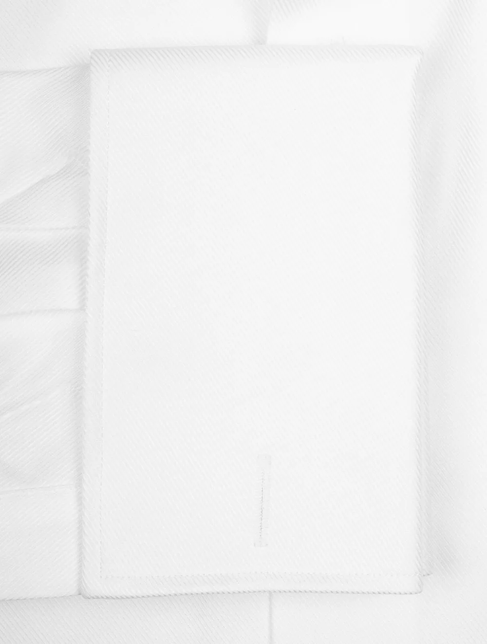 Super Slim Double Cuff Twill Shirt White