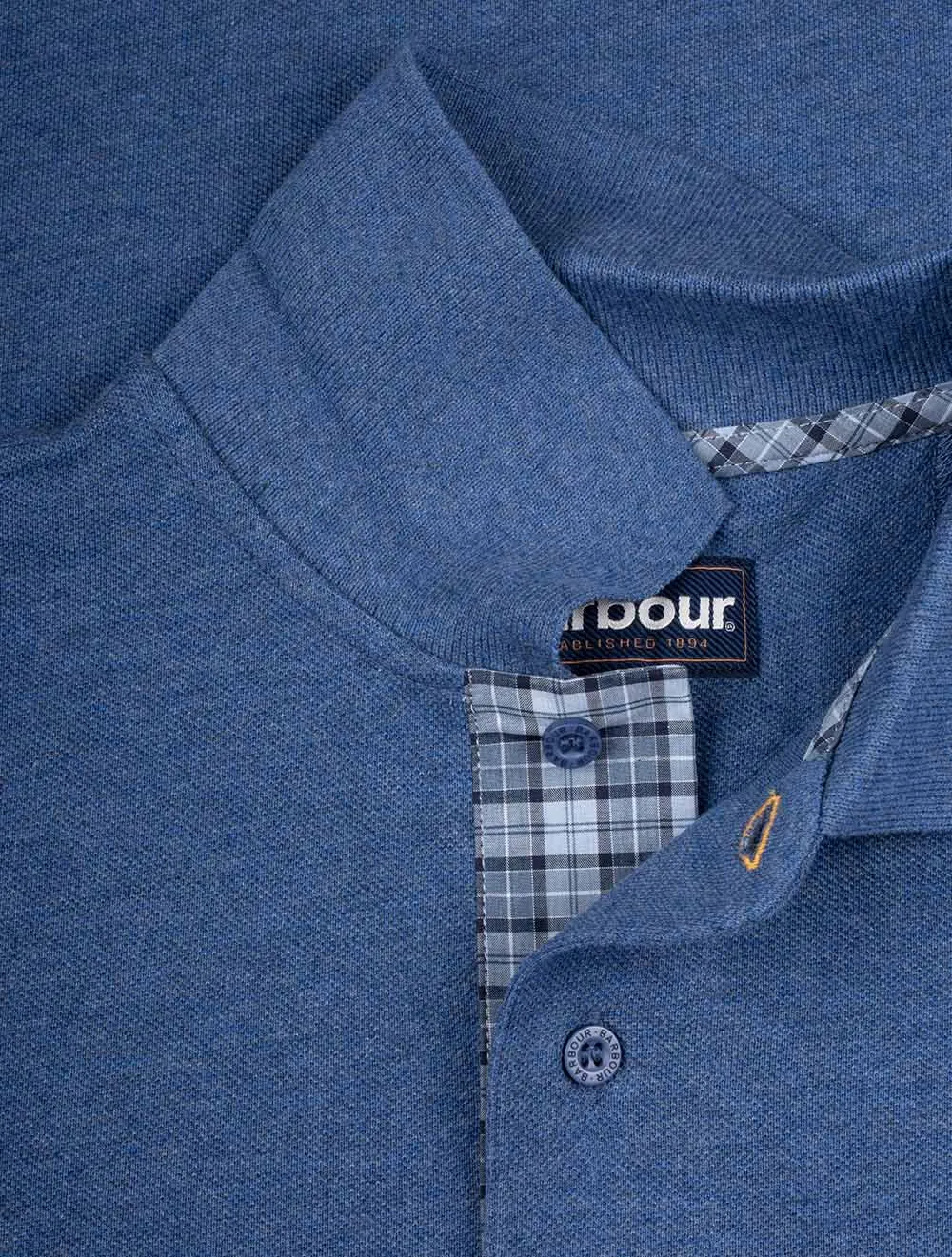 Tartan Pique Polo Blue