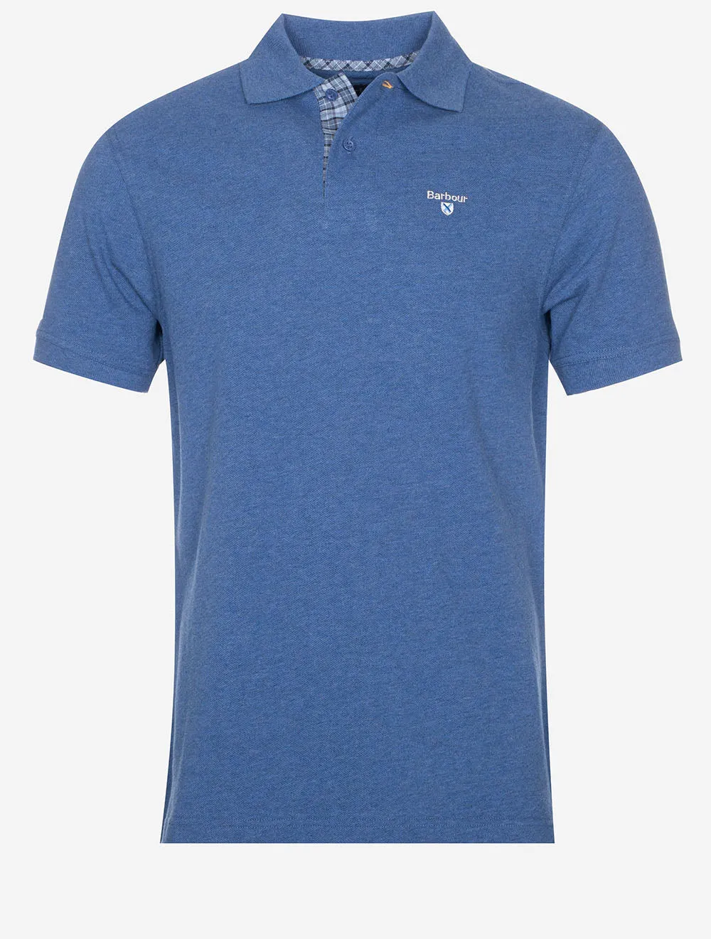 Tartan Pique Polo Blue