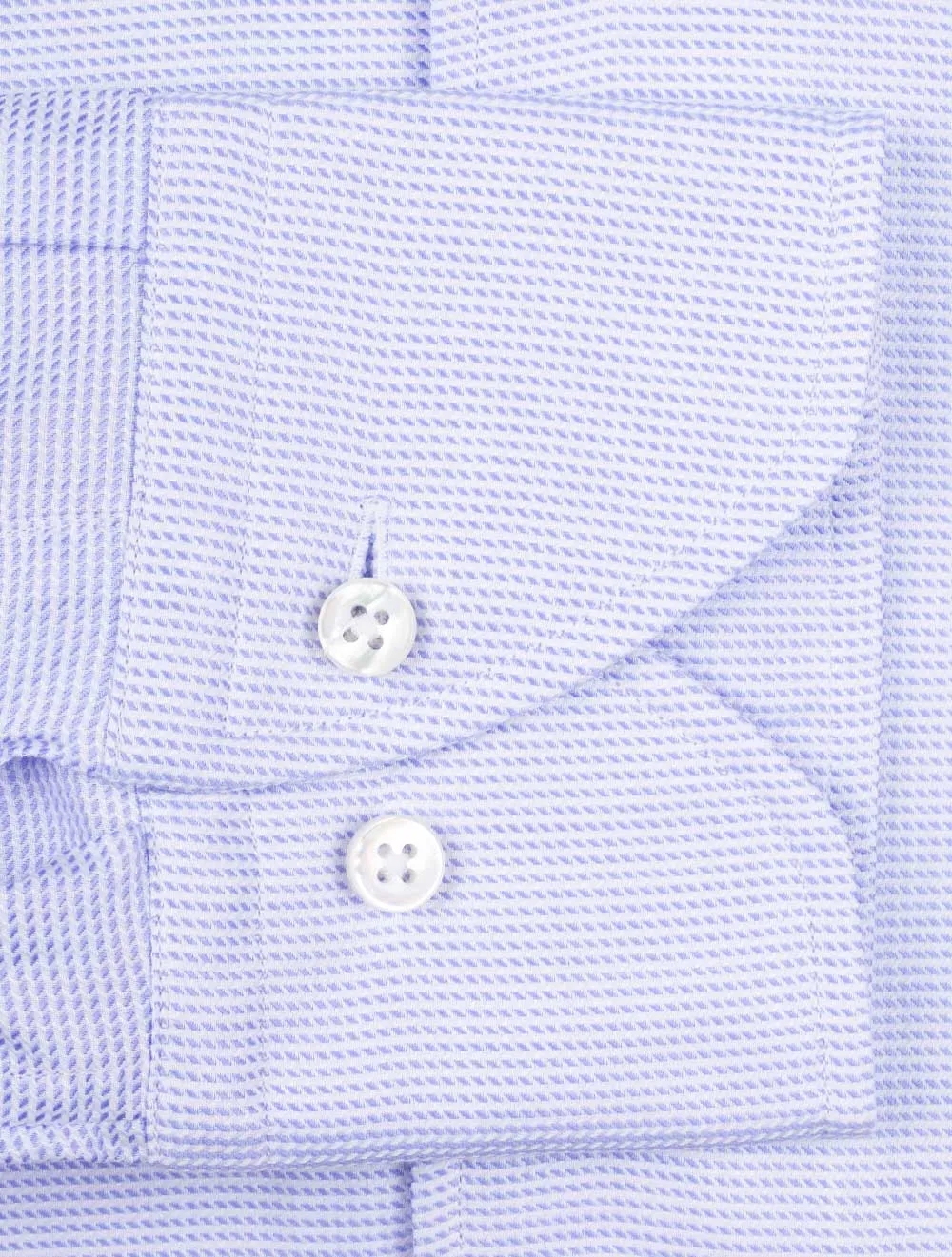 Textured Cotton Fitted Body Shirt Blue