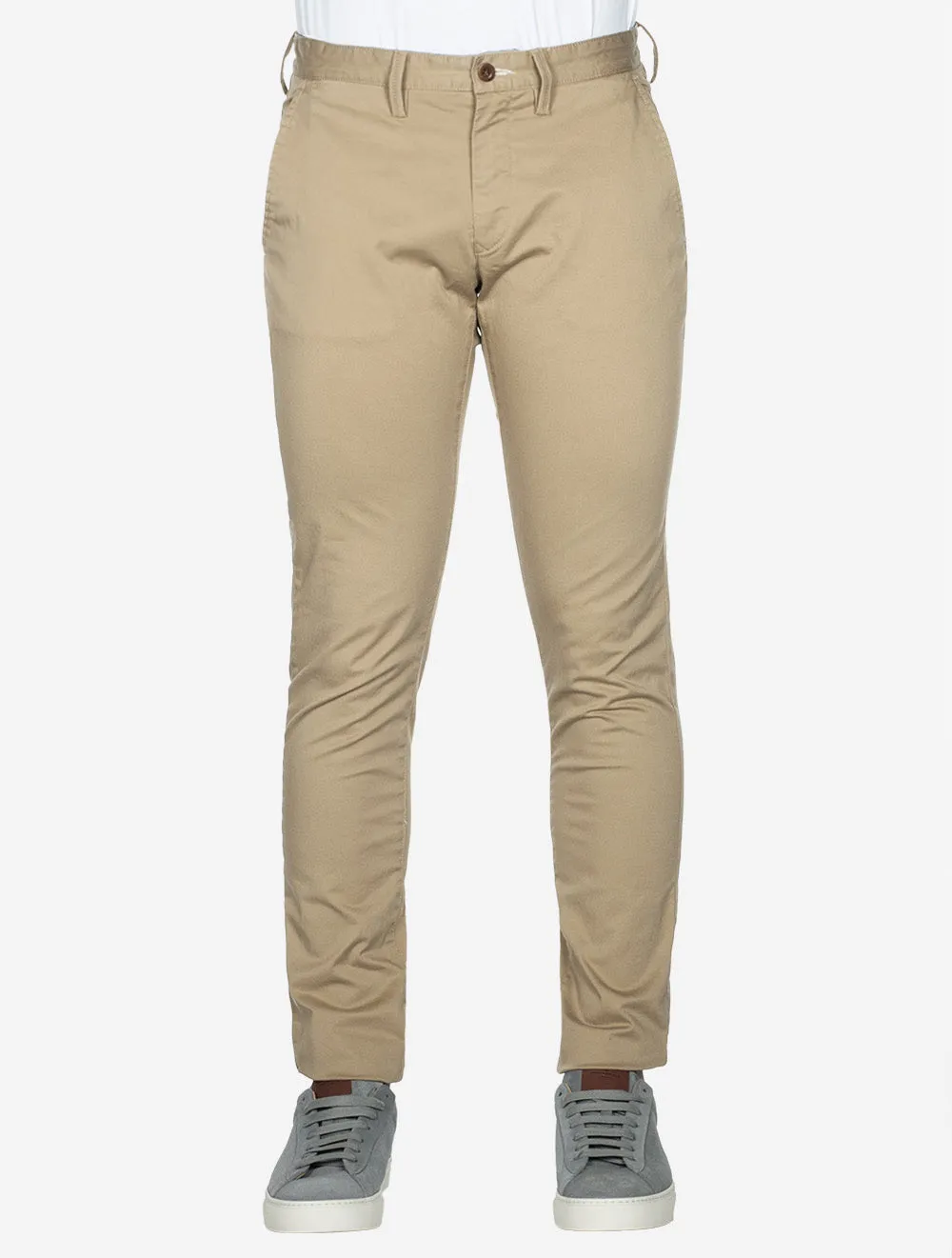 Twill Slim Fit Chinos Dark Khaki