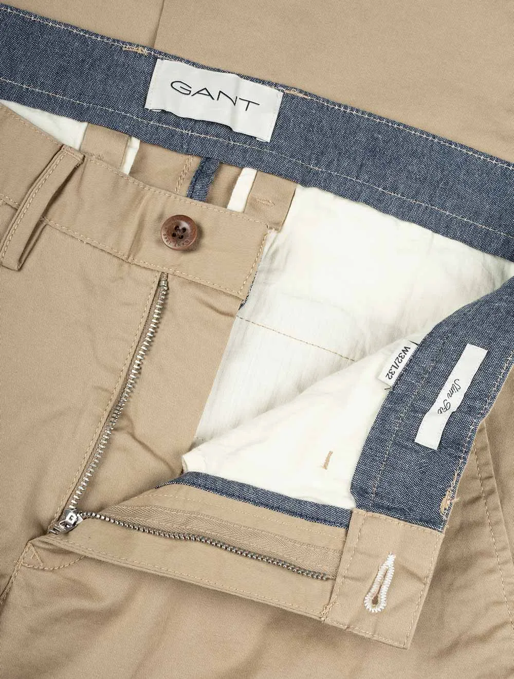 Twill Slim Fit Chinos Dark Khaki