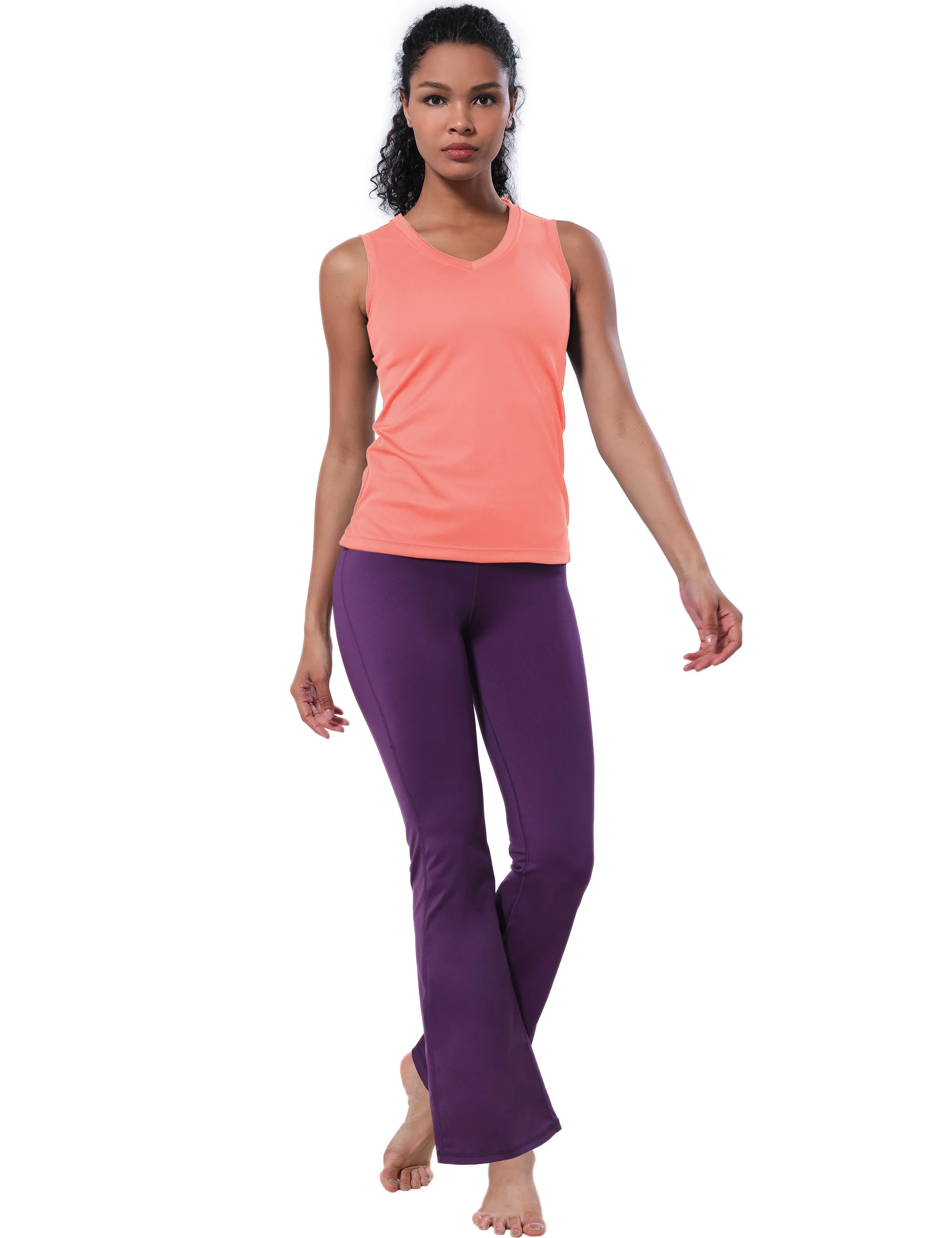 V Neck Sleeveless Athletic Shirts coral_Golf