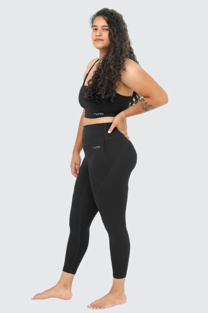 W Sun Zen Pants 25"   Pockets -  Black