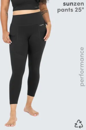W Sun Zen Pants 25"   Pockets -  Black