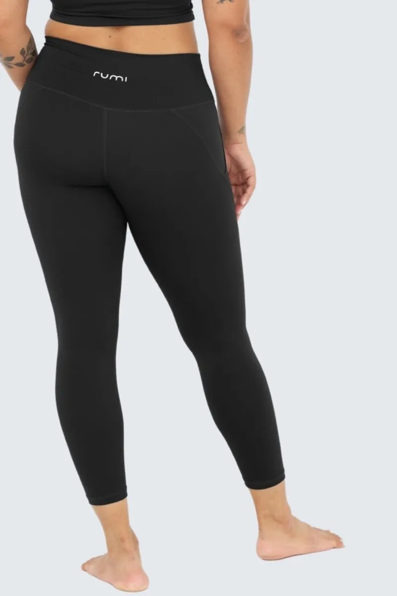 W Sun Zen Pants 25"   Pockets -  Black